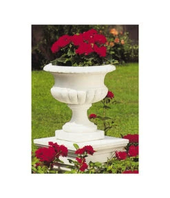 Fantasieco Stein-Vase Kehl, Weiß, Ca. Ø47/H49 Cm