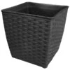 Polyrattan-Topf Madrid, Quadratisch -Ecopots Garten Geschaft 2470094 2470052 2470219 WE FS 002 KunststoffTopfMadrid32x32x32cmSchwarz