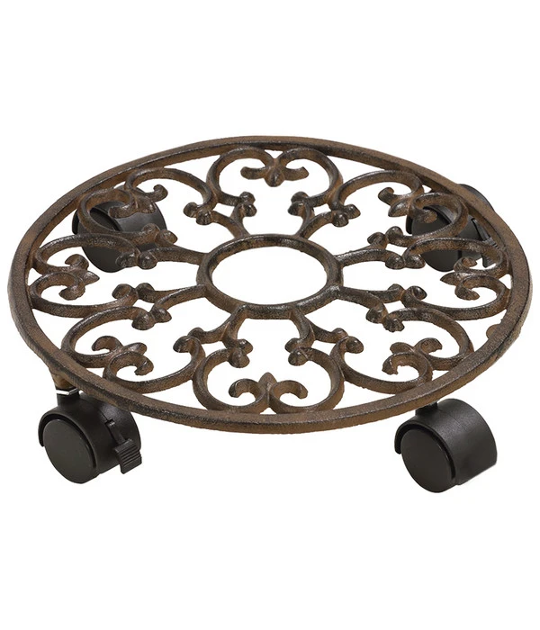 Dehner Gusseisen-Rolluntersetzer, Ø 29 Cm 3 Dehner Gusseisen-Rolluntersetzer, Ø 29 Cm