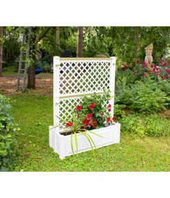 KHW Kunststoff-Pflanzkasten Mit Spalier, 100 X 43 X 140 Cm