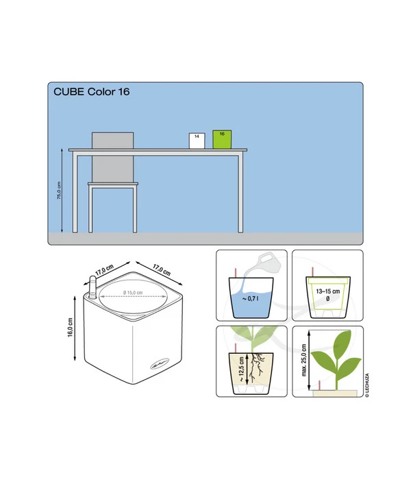 LECHUZA® CUBE Color, All-in-One Set 8 LECHUZA® CUBE Color, All-in-One Set – Bild 6