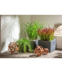 Dehner Kunststoff-Blumenkübel Palermo, Anthrazit -Ecopots Garten Geschaft 3728110 8021826 WE MO 011 KunststoffBlumenkuebelKubusanthrazit