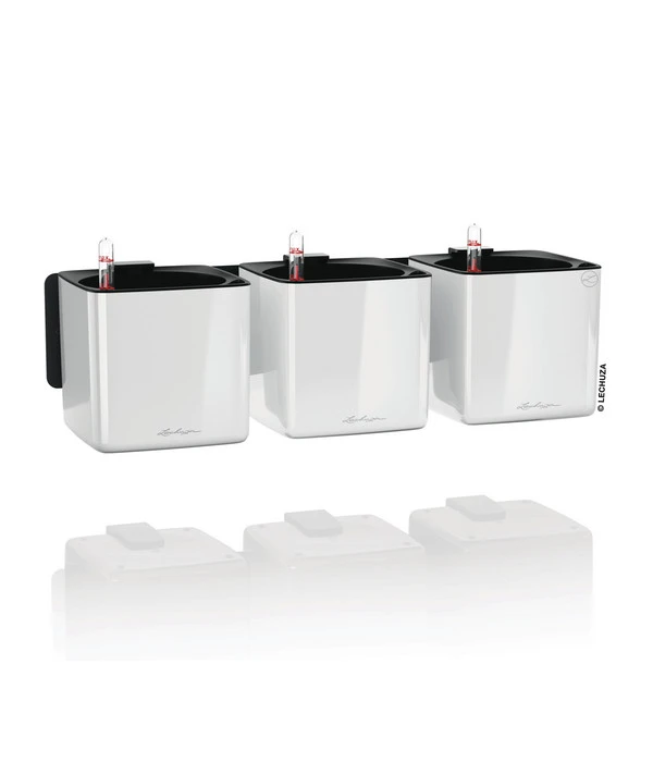 LECHUZA® CUBE Glossy Green Wall Home Kit, Ca. B48/H14/T15 Cm 3 LECHUZA® CUBE Glossy Green Wall Home Kit, Ca. B48/H14/T15 Cm