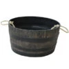 Roto Kunststoff-Fass Mambo Mit Griff, Rund, Braun, Ca. Ø59/H30 Cm -Ecopots Garten Geschaft 4141644 WE FS 001 RotoTopfMambo