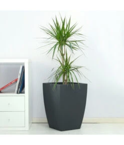 Farmet Kunststoff-Topf-Set Hydrus, Quadratisch, Anthrazit, 2-teilig 10 Farmet Kunststoff-Topf-Set Hydrus, Quadratisch, Anthrazit, 2-teilig -Ecopots Garten Geschaft 4182325 WE DE 002 HYDRUSQuadratischerPflanzkuebel36x36x50cmhochDUNKELANTHRAZIT