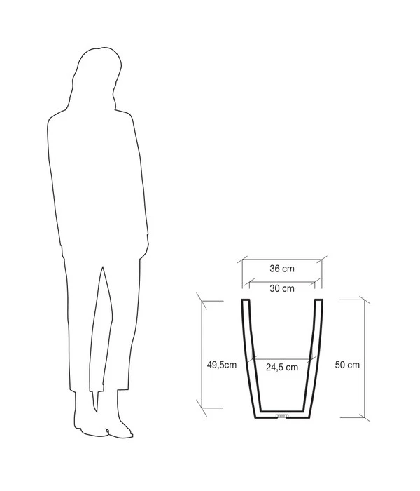 Farmet Kunststoff-Topf-Set Hydrus, Quadratisch, Anthrazit, 2-teilig 8 Farmet Kunststoff-Topf-Set Hydrus, Quadratisch, Anthrazit, 2-teilig – Bild 6