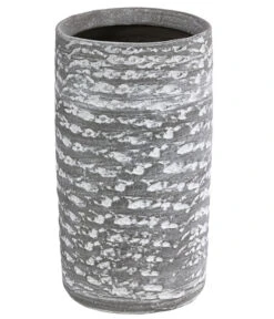 Dehner Keramik-Vase Toni, Rund, Grau