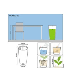 LECHUZA® RONDO, All-in-One-Set -Ecopots Garten Geschaft 5473616 5478227 3272812 5186838 5186804 5186788 WE DE 001 RondoPremium32