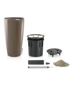 LECHUZA® RONDO, All-in-One-Set -Ecopots Garten Geschaft 5473616 BildFS 002 Rondo32TaupeLechuza