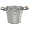 Zinktopf, Silber -Ecopots Garten Geschaft 575001 575027 WE FS 001 ZinktopfsilberZinkblumentopfMetalltopf