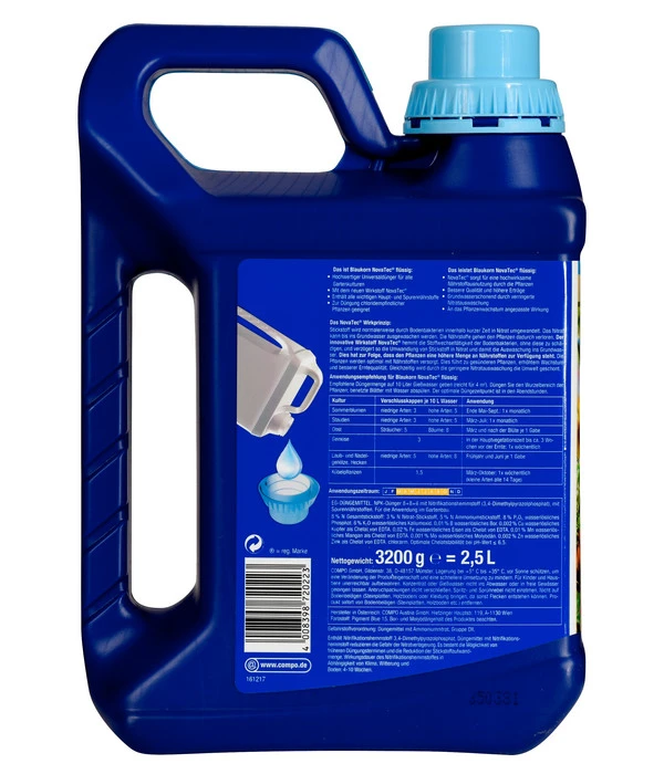 COMPO Gartendünger Blaukorn® NovaTec® Flüssig, 2,5 L 4 COMPO Gartendünger Blaukorn® NovaTec® Flüssig, 2,5 L – Bild 2