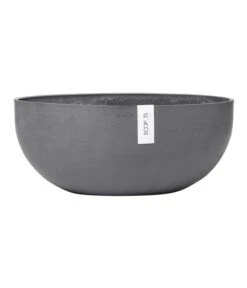 Ecopots Kunststoff-Schale Sofia Mit Wassersystem, Oval, Grau, Ca. B43/H17,5/T25 Cm