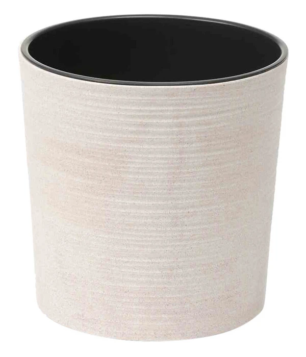 Siena Garden Kunststoff-Topf ECO Lens, Rund, Weiß, Ca. Ø25/H25,5 Cm, 2er-Set 4 Siena Garden Kunststoff-Topf ECO Lens, Rund, Weiß, Ca. Ø25/H25,5 Cm, 2er-Set – Bild 2