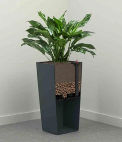 Siena Garden Kunststoff-Säule ECO Nizza, Konisch, Ca. B35/H68/T35 Cm -Ecopots Garten Geschaft 6655401 WE DE 002 PflanzgefaessNizza35Weiss