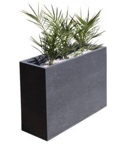 EDA-plastiques Kunststoff-Kasten Graphit, Gerillt, Anthrazit