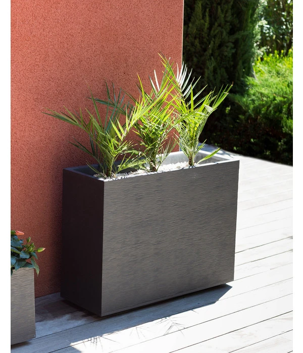 EDA-plastiques Kunststoff-Kasten Graphit, Gerillt, Anthrazit 5 EDA-plastiques Kunststoff-Kasten Graphit, Gerillt, Anthrazit – Bild 3